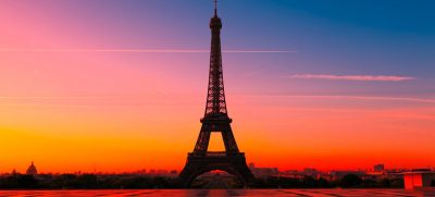 Sunset in Eiffel, Paris